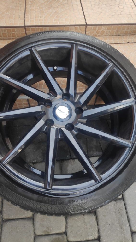 Alufelgi Vossen 18" 5x112 z oponami zimowymi Continental