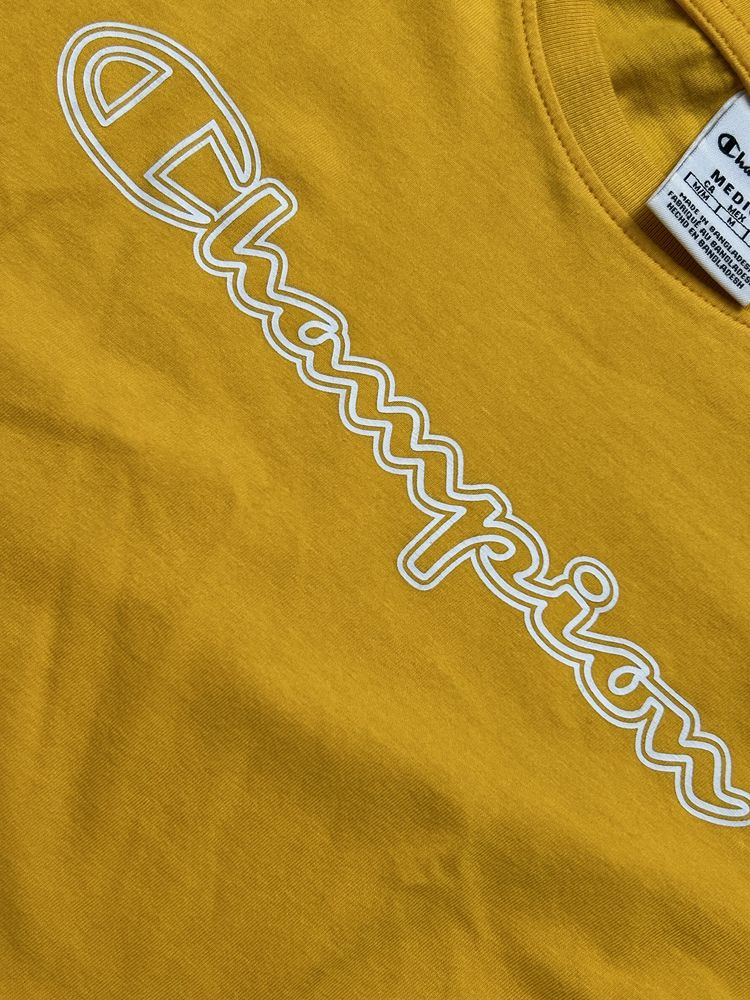 Żółty t-shirt koszulka Champion M