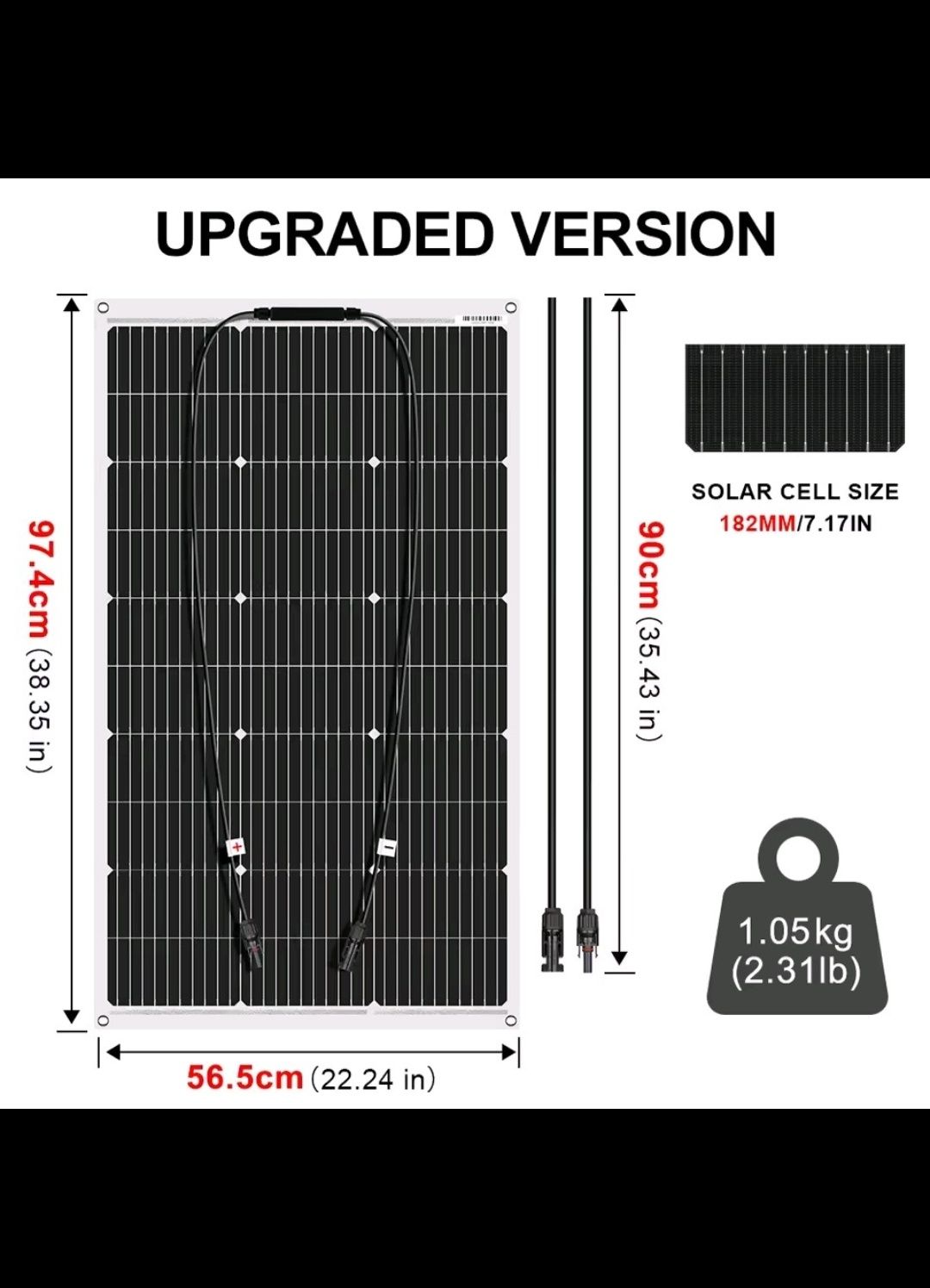 NOVO - Painel solar flexível 100w