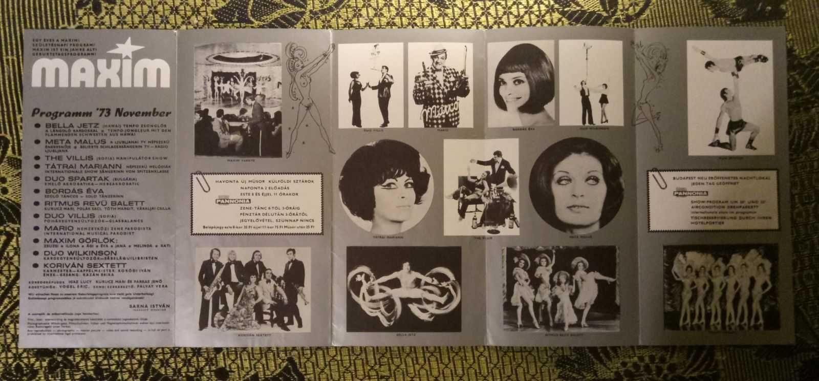 Буклет брошюра Pepsi (Maxim variete dancing) 1973 год