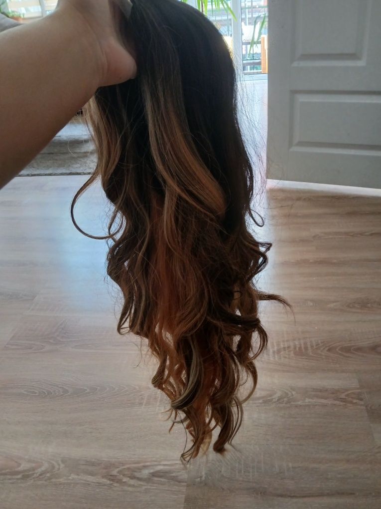 Peruka blond brąz nowa