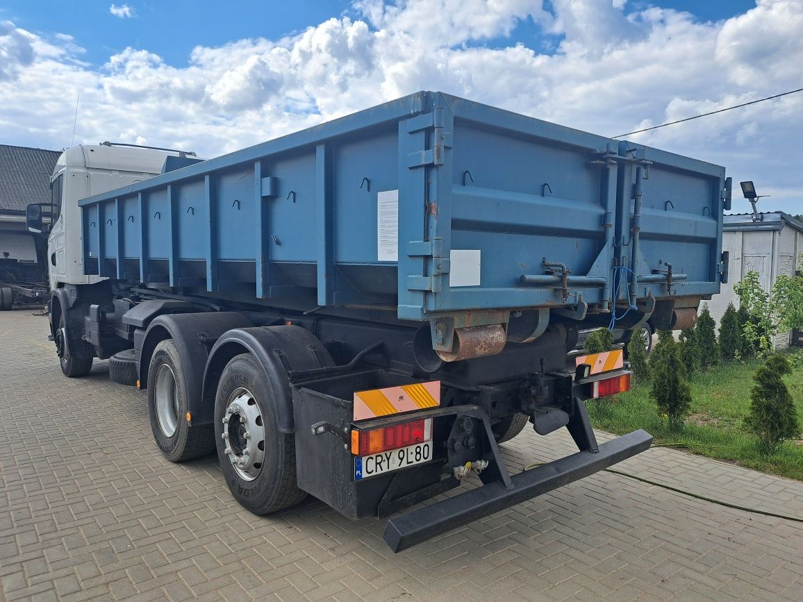 Scania 124 L 400 hakowiec # przewóz kontenerów # ładowność 18 200kg #