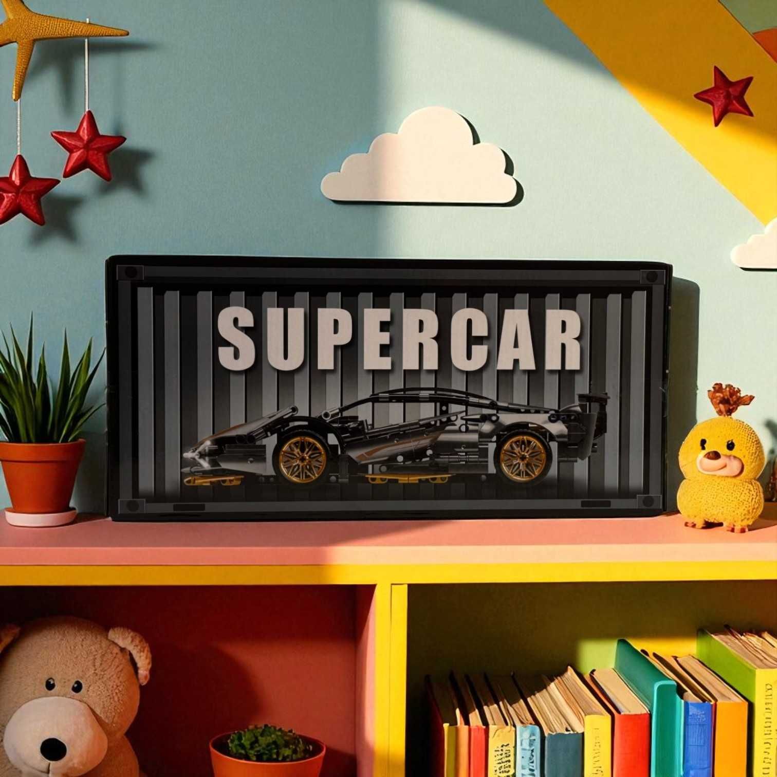 Конструктор Lamborghini Sian сірого кольору у масштабі 1:14