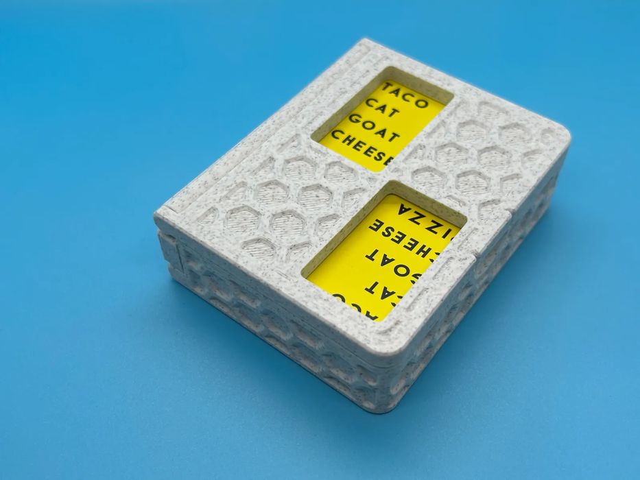 Caixa "Taco Cat Goat Cheese Pizza" Print-in-Place