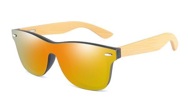 ZESTAW 3x bambusowe okulary przeciwsłoneczne lustrzanki NERDY ! PROMO!