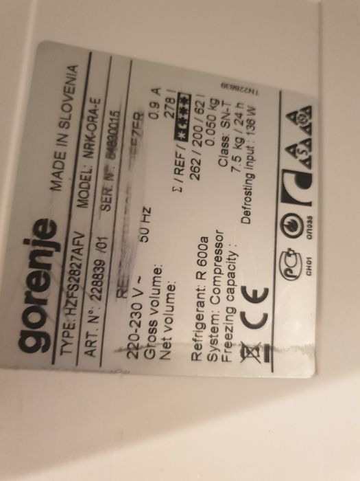 Lodowka Gorenje szklana