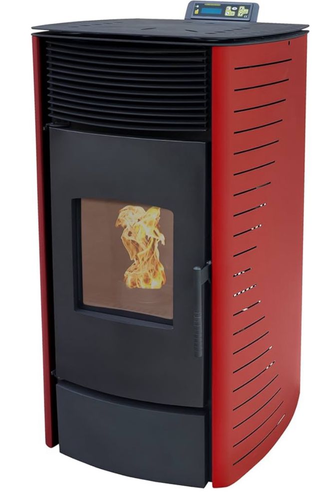 Nemaxx P12 Piec na pellet, kominek na pellet, piec kominkowy 13,6 kW,