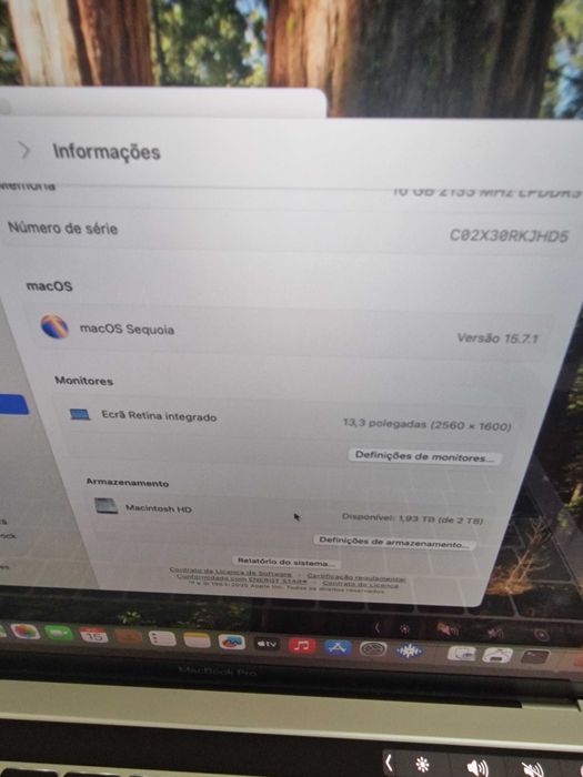 MacBook Pro TOUCH BAR 2018 i7 16gb ram 2 tb disco
