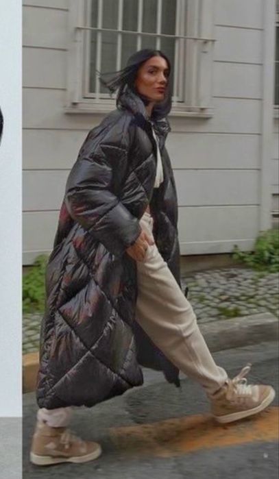 Зимова zara стьобане пальто