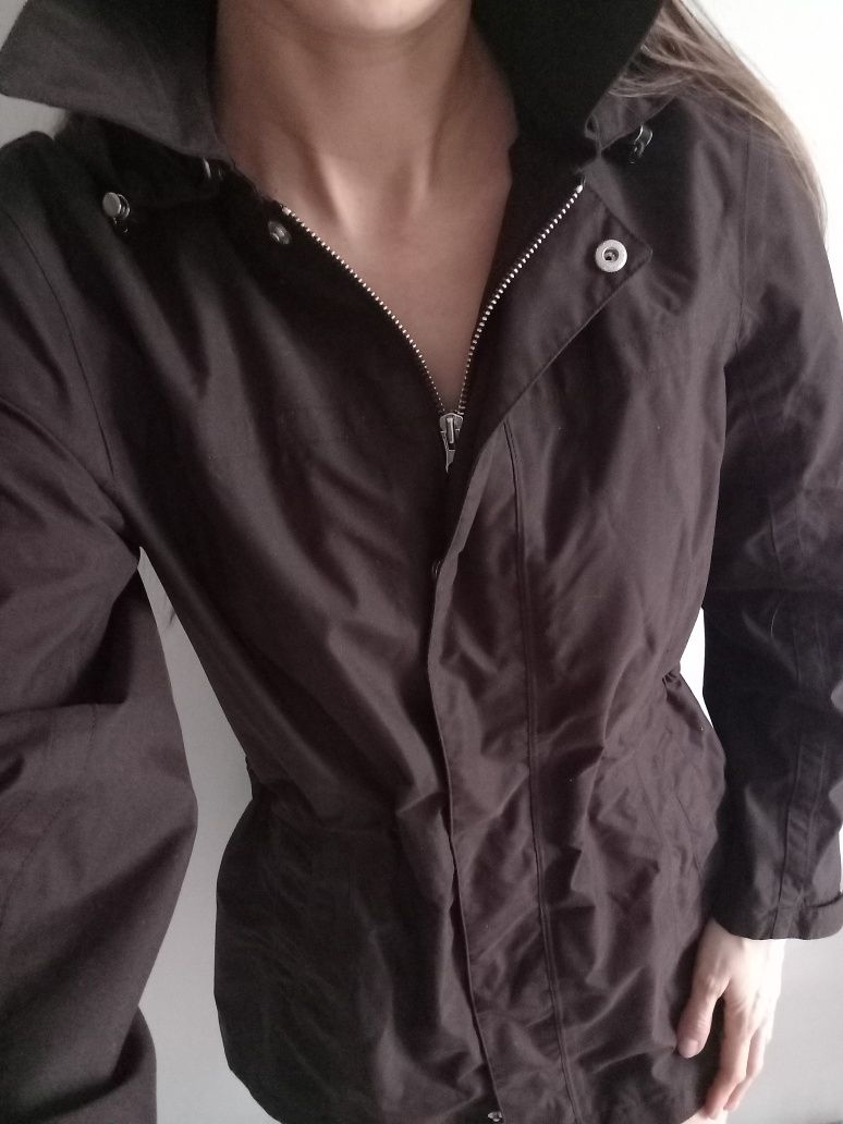 Lands'End czekoladowa parka S M