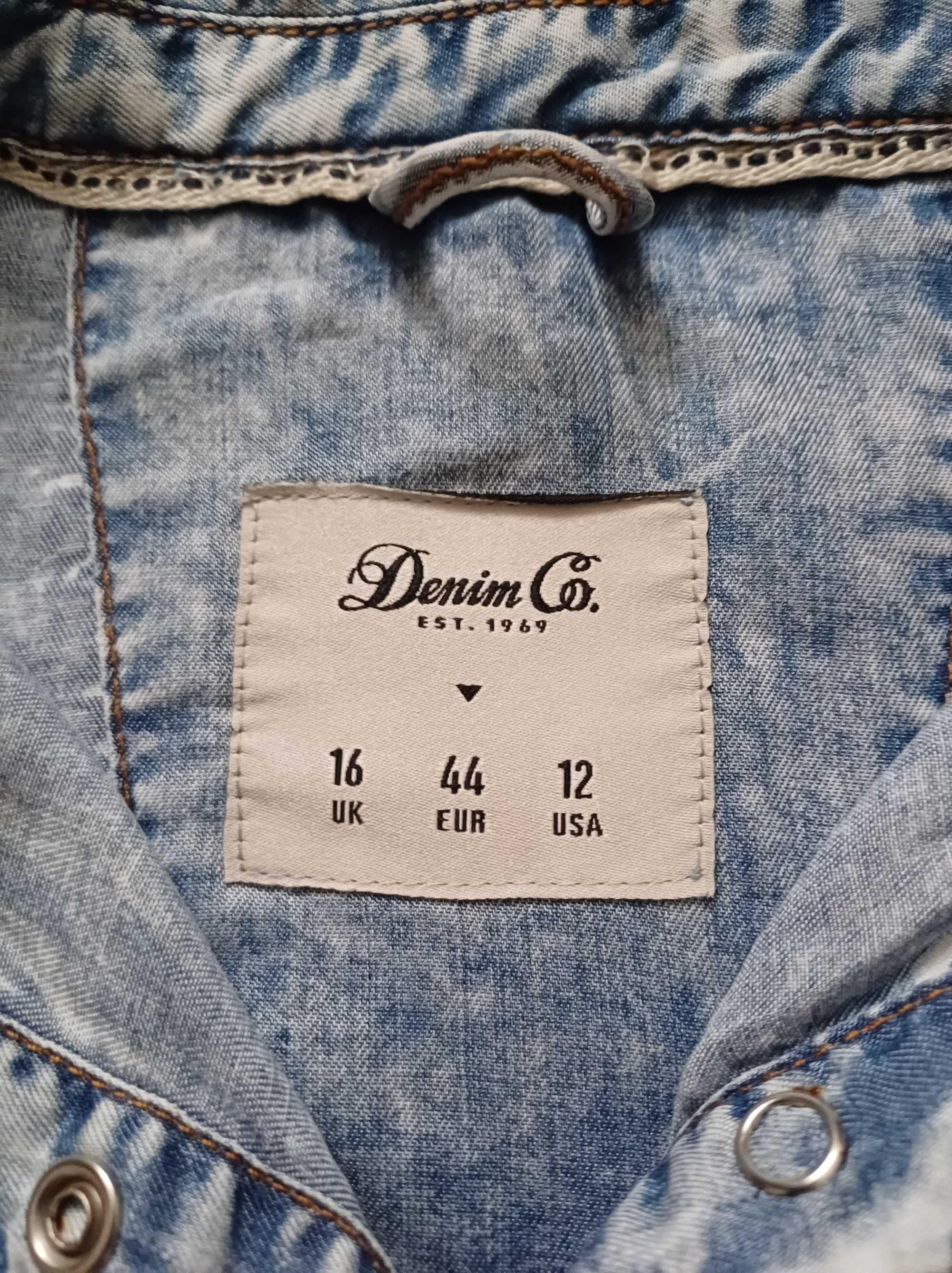 Koszula damska bluzka jeans na lato długa 44/XXL Primark casual