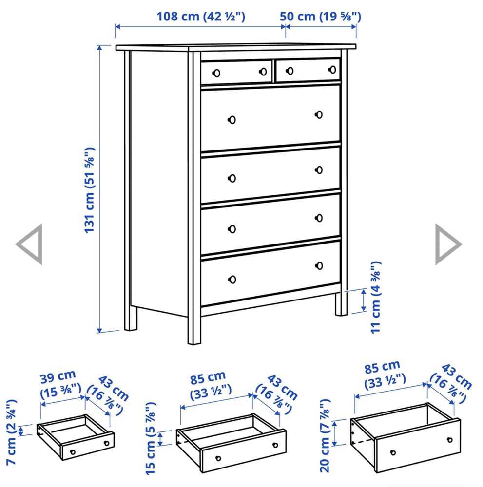 Комод ikea hemnes з масиву