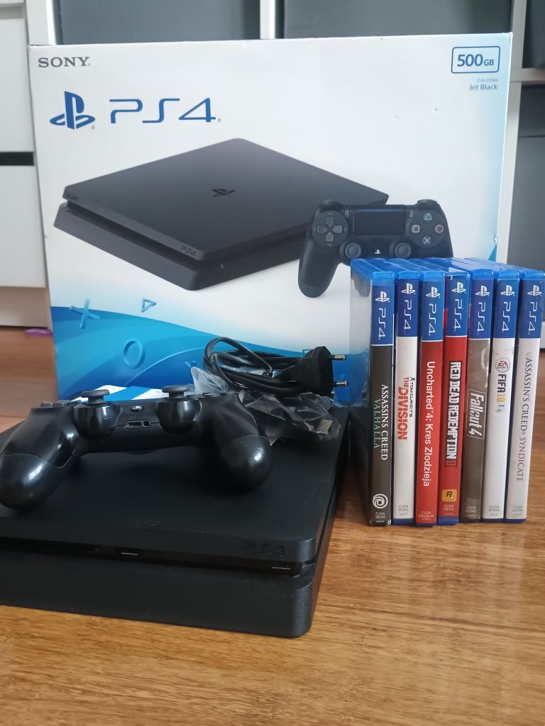 Konsola Sony PlayStation PS4 + 1 Pad + 7 gier