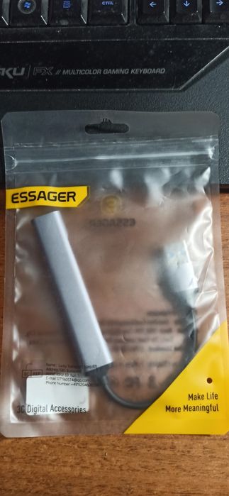 USB A - USB A Hub EssagerI HB1 3USB 2.0 и 1USB 3.0 Юсб А  Хаб