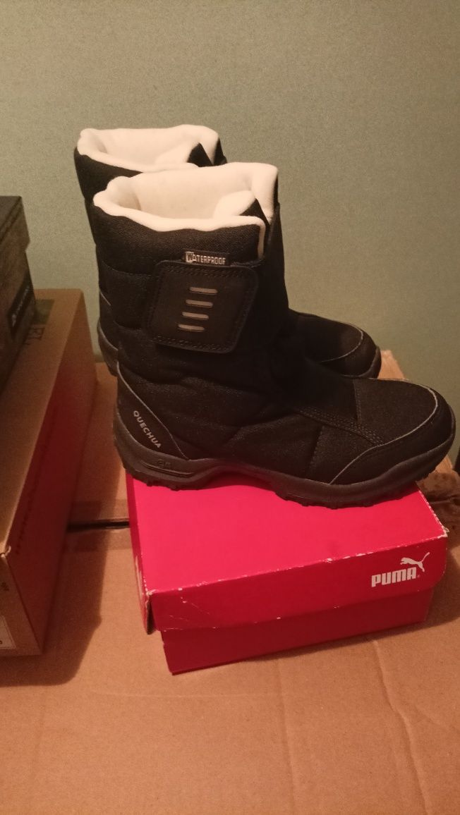 Buty zimowe na rzepy 35