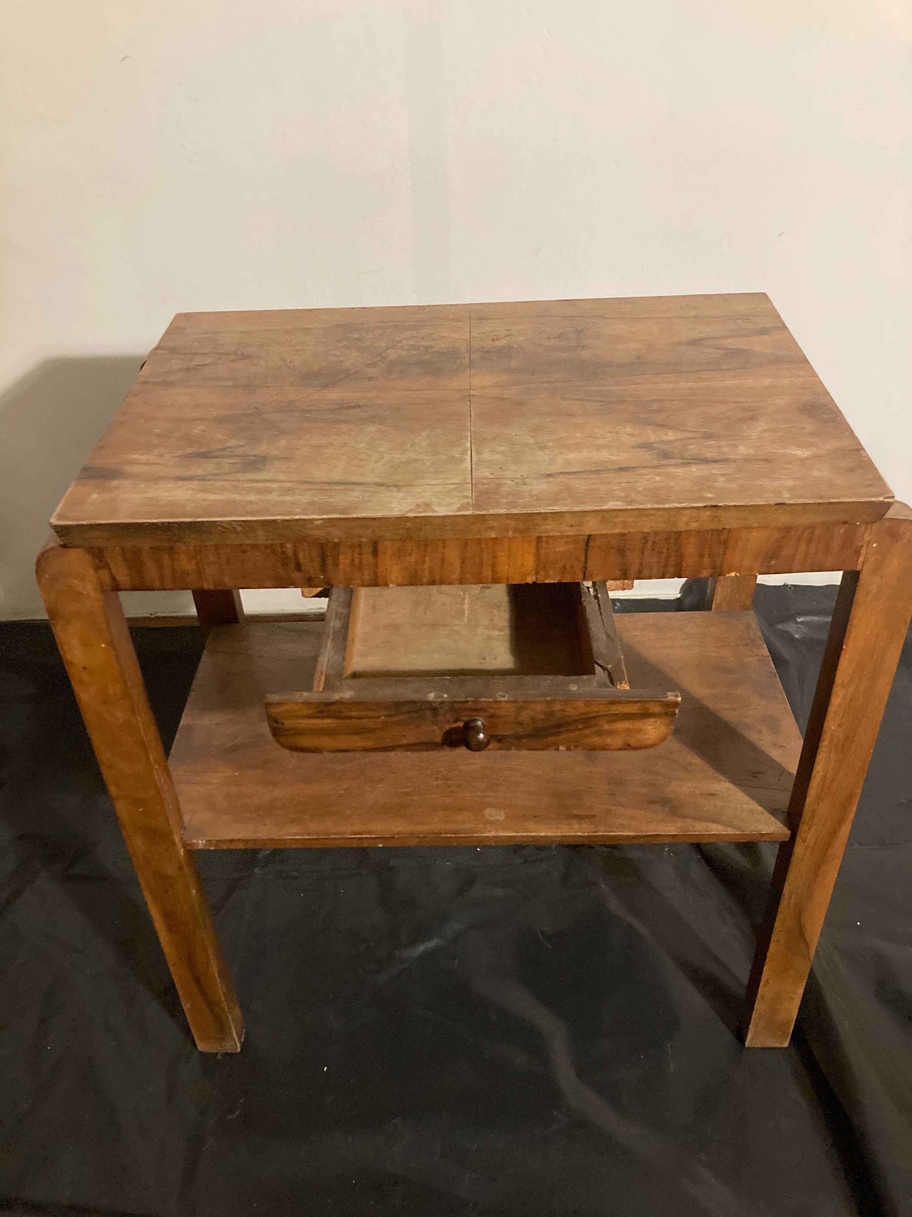 konsolka stolik drewniany w stylu Biedermeier vintage antyk