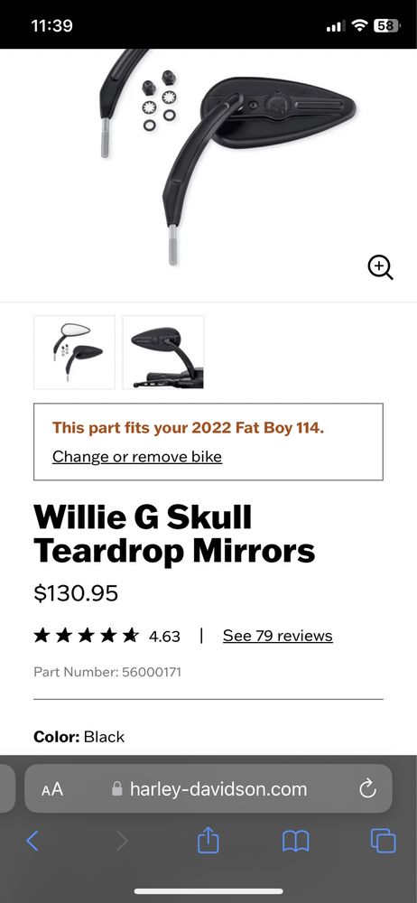 Willie G Skull espelho caveira