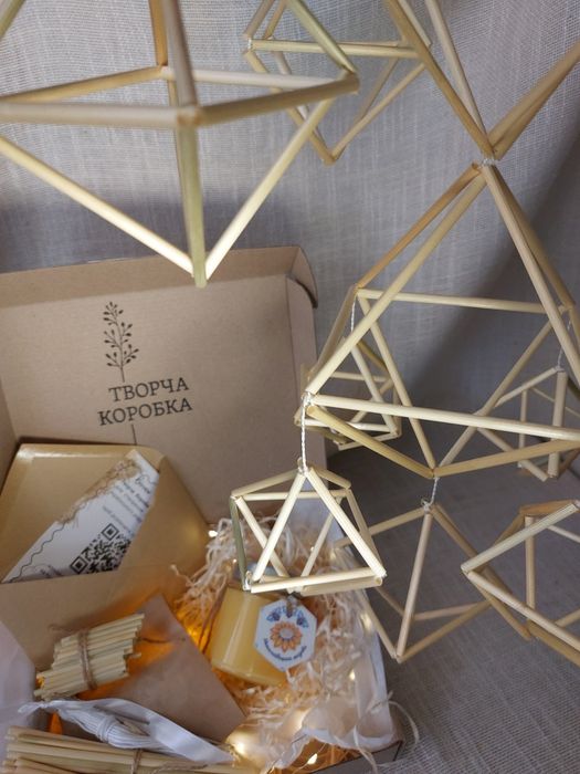 Павук із соломи + мед Набір для творчості | Подарунок | Творча Коробка