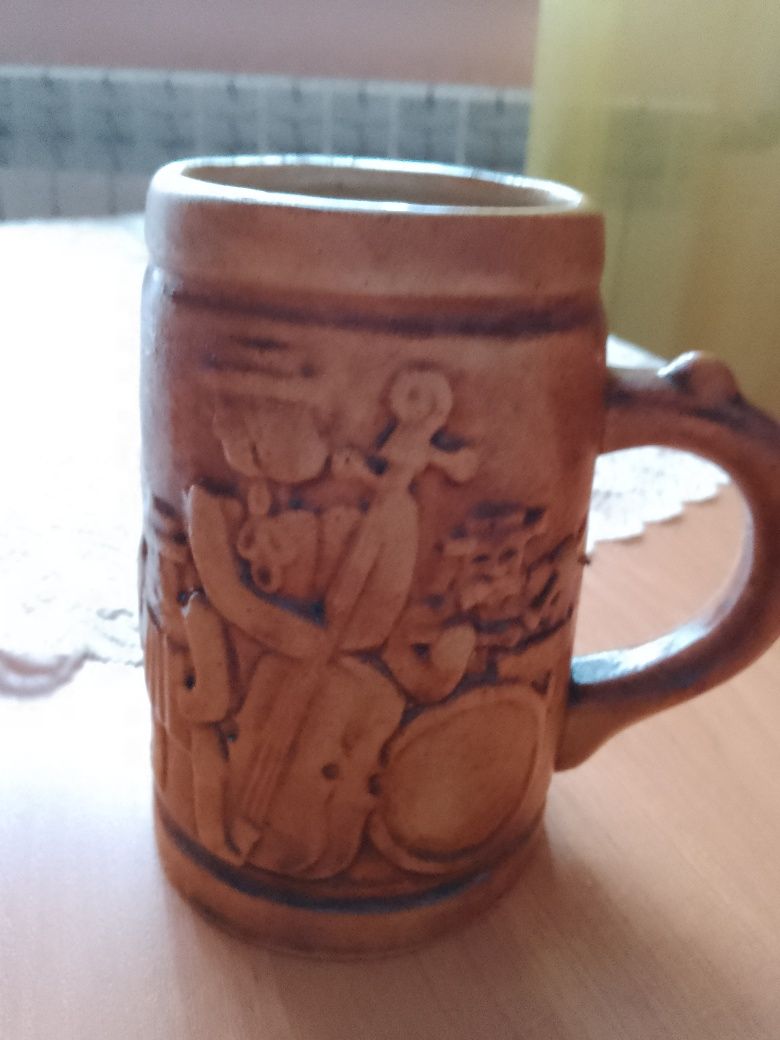 Kubek duży PRL z uchem