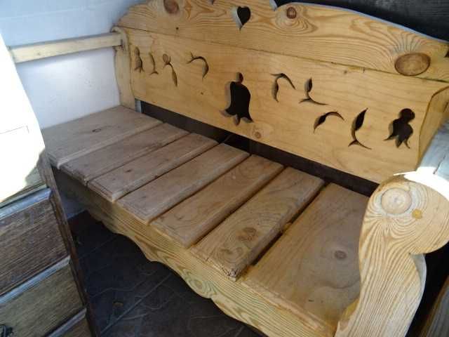 Ławka drewniana ogrodowa, na taras, do domu