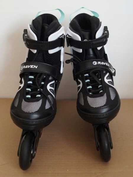 Rolki Łyżwy figurowe RAVEN Advance 2w1 regulowane Black/Mint 38-42