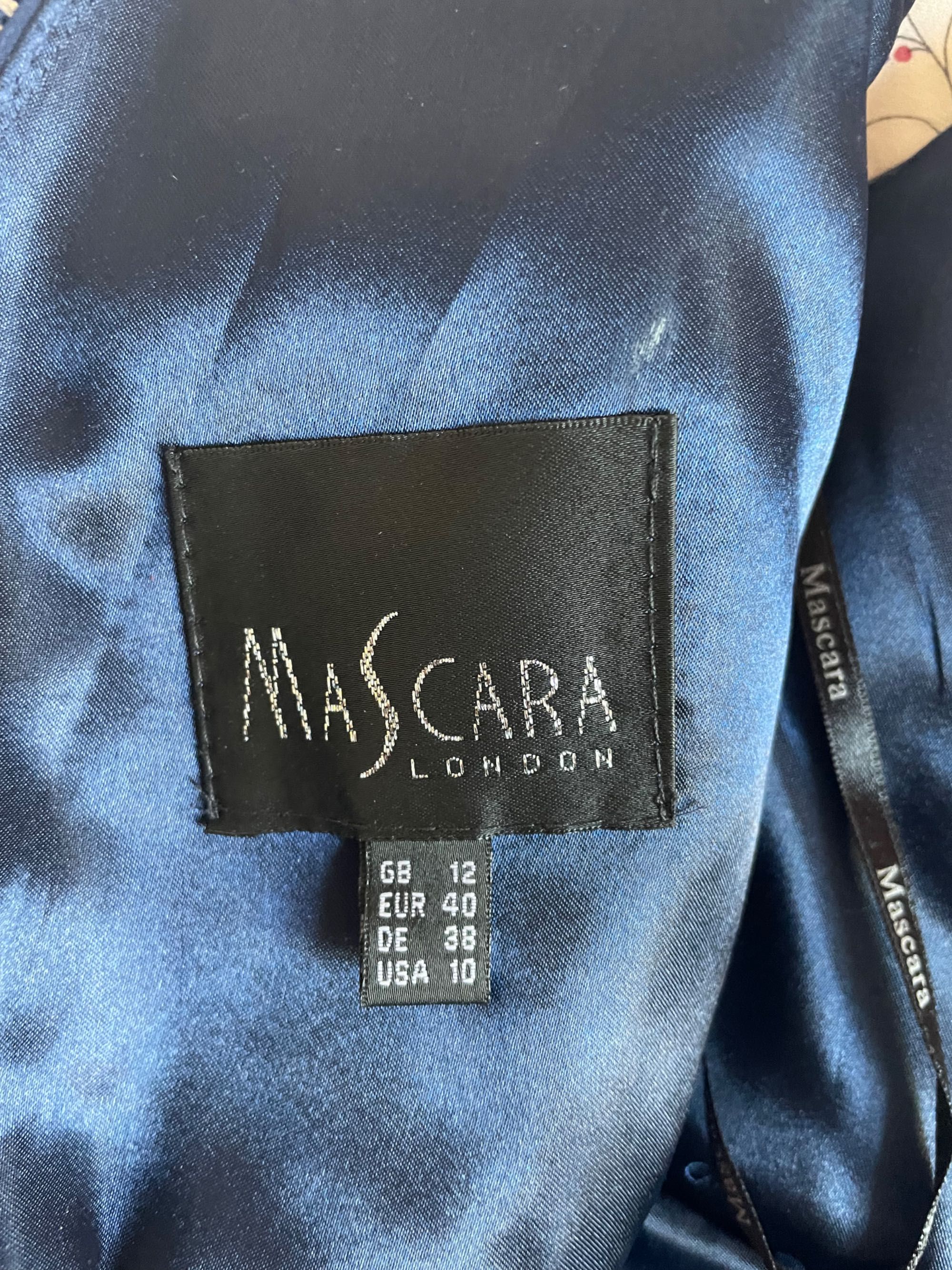 Granatowa sukienka Mascara London z diamencikami