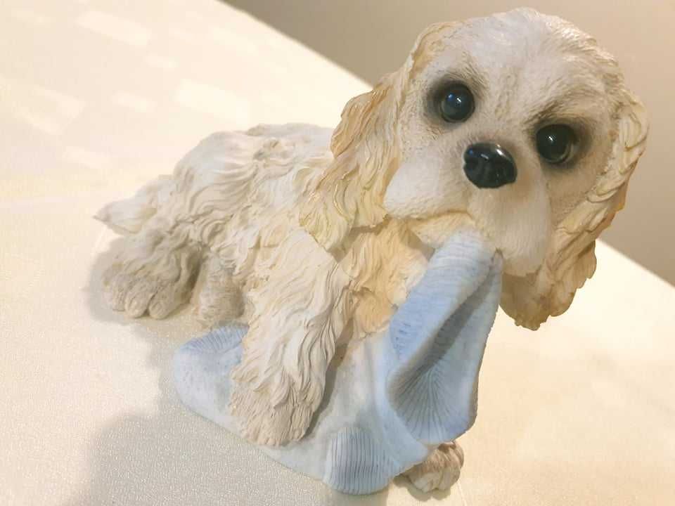 Cocker spaniel- piękna figurka szczeniaczka, skarbonka - przecena