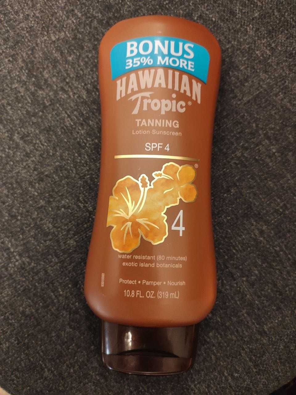 Сонцезахисний крем для засмаги Hawaiian Tropic, spf 4, БОНУС +35%