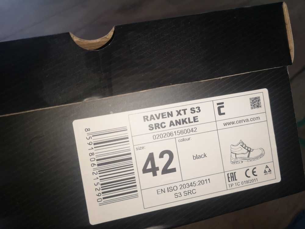 Buty robocze Raven SRC za kostkę NOWE 42 wzmacniane CNC obróbka tokarz