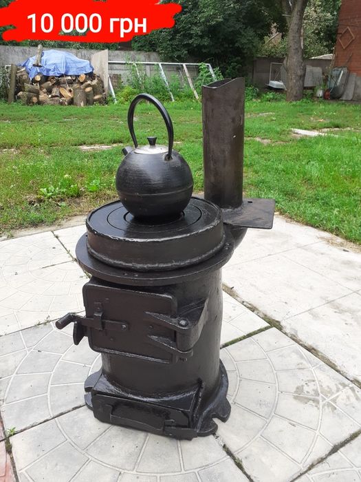 Печь буржуйка чугун печка Германия старинная