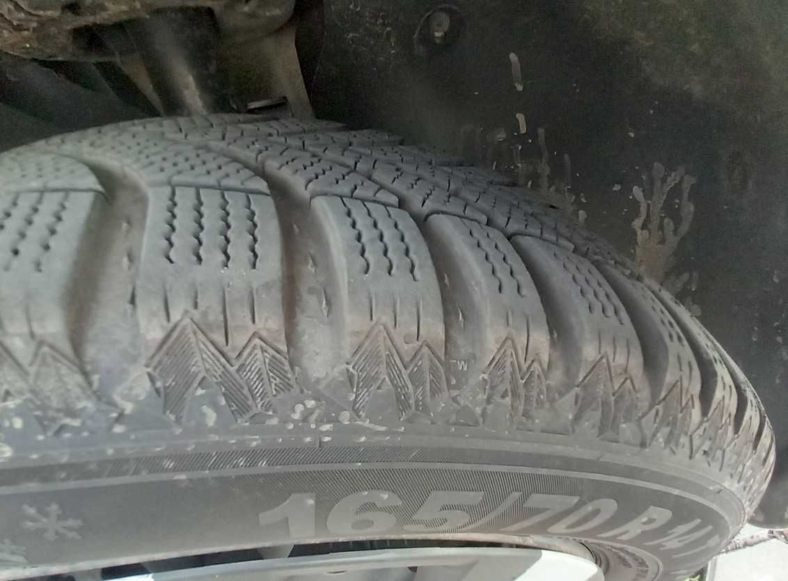 165/70/R14 T 4x 100 14" komplet kół (felgi,opony,kołpaki)