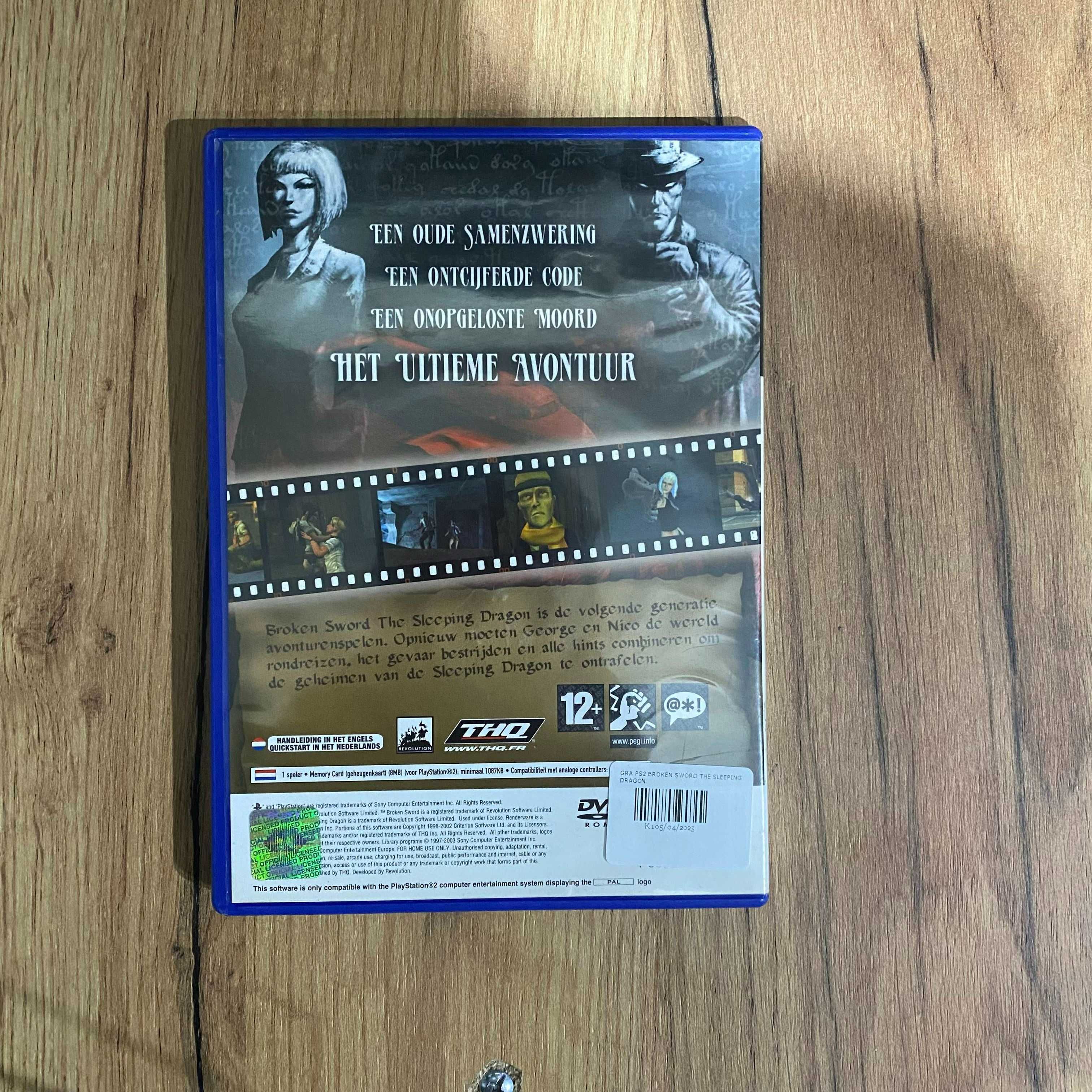 Gra PS2 Broken Sword The Sleeping Dragon