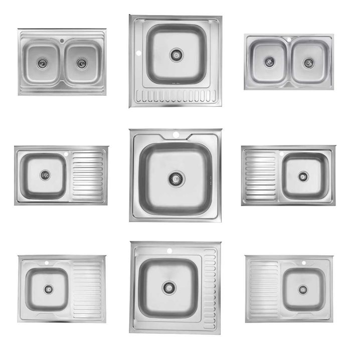 Кухонна мийка кухонная мойка Kroner нержавійка колір сталь сатин