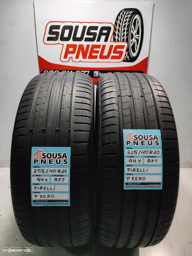 2 pneus semi novos pirelli rft  225-40r20 oferta dos portes