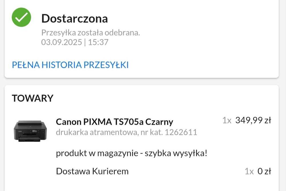 Drukarka Canon PIXMA TS705a Czarny