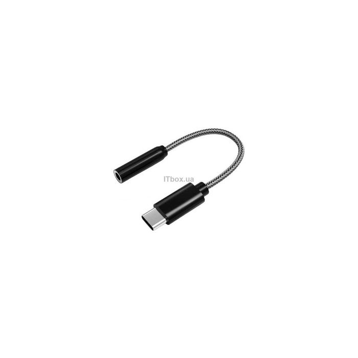 Перехідник Type-C to AUX3.5(F) DAC 0.1m black Atcom