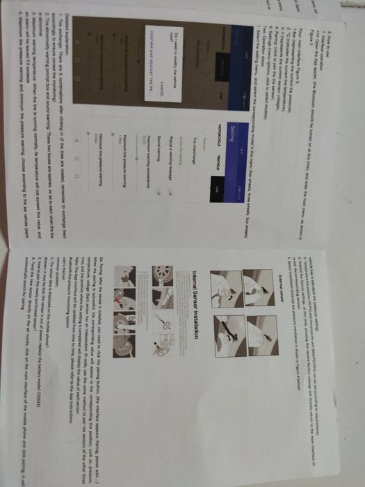 Sensores de pressão de pneus