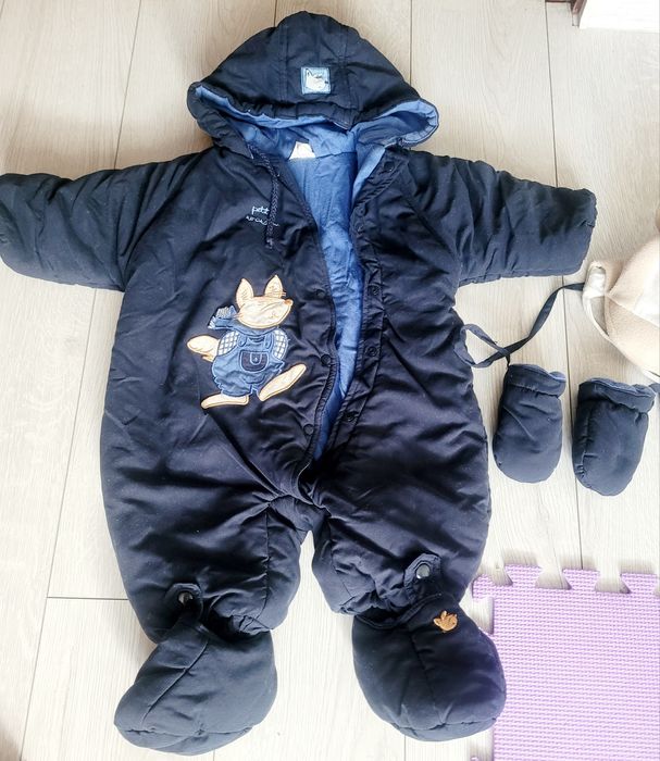 Kombinezon + czapka + rękawiczki 68/74