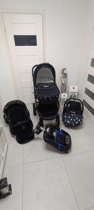 Wòzek 3 w 1 gondola spacerówka nosidełko baza ISOFIX