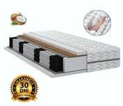 Materac Kieszeniowy sprężynowy 160x200 Kokos PREMIUM 24cm Pocket H3/H4