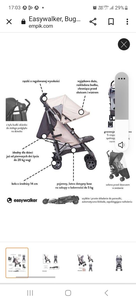 Wózek-parasolka Easywalker