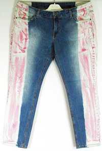 Spodnie jeans ekstrawaganckie 7/8 Rozmiar 44/46
