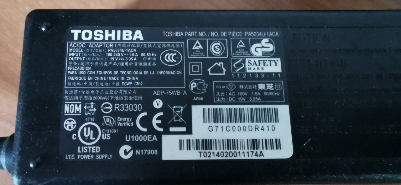 Zasilacz do laptopa Toshiba