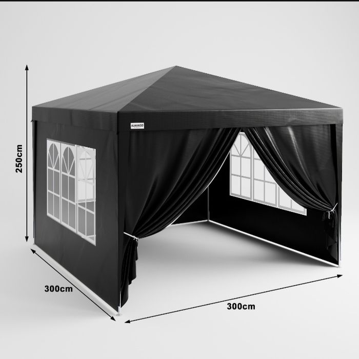 Pawilon Namiot Ogrodowy Duży 300x300 Premium Lux z oknami różne kolory