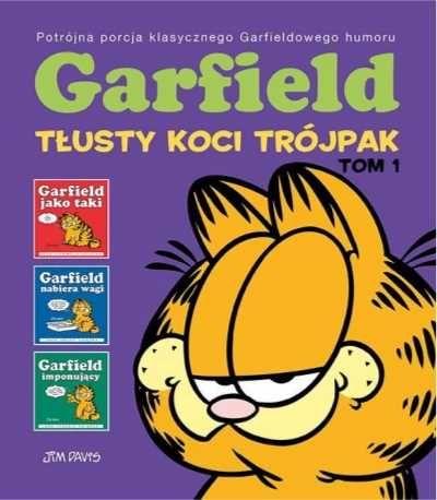 Garfield T.1 Tłusty koci trójpak - Jim Davis, Jum Davis, Piotr Cholew