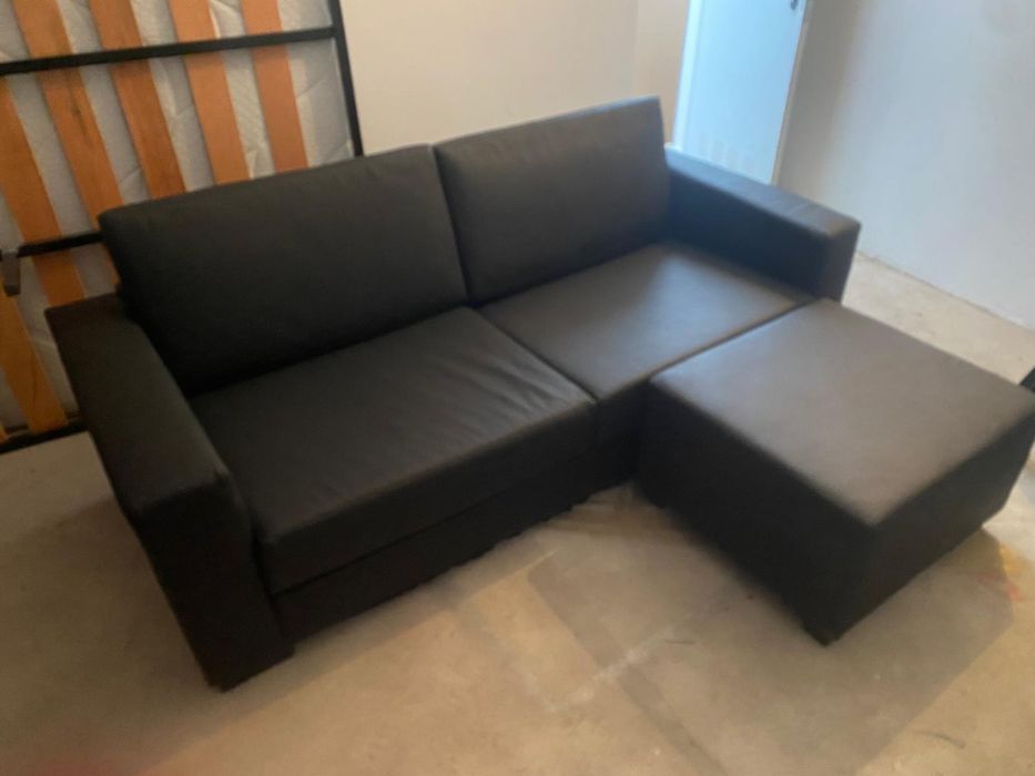 Sofá Napa Preto Chaise Longue