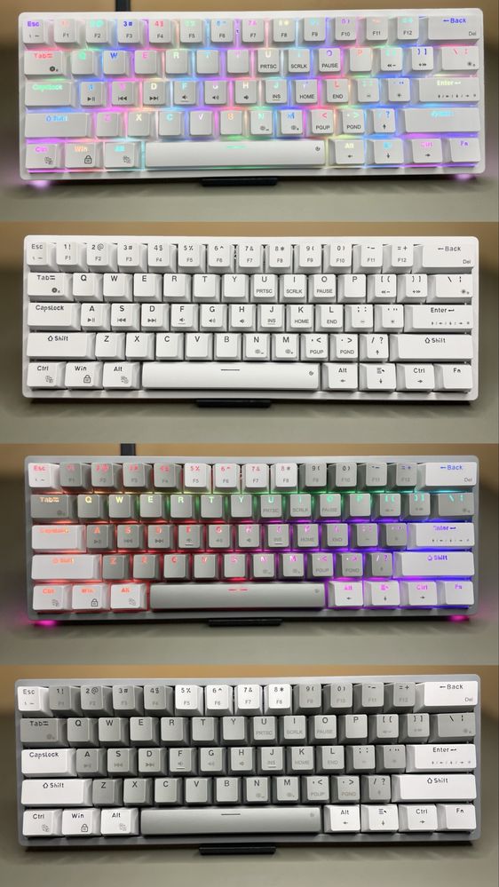 Ігрова Механічна Клавіатура AULA F3261 з Підсвіткою Клавіш RGB 60%