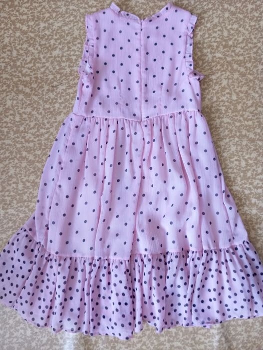 Плаття для дівчинки розмір 152 рожеве в горошок