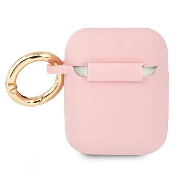 Guess Gua2Sssi Airpods Cover Różowy/Pink Silicone Vintage Script