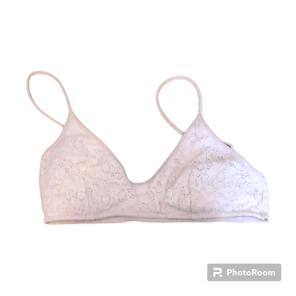 Stanik braletka H&M pudrowy róż bralette M